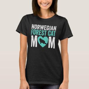 Muttertag Katze Norwegische Waldkatze Mama Wegie T-Shirt