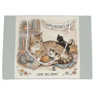 Muttertag Katze und Kätzchen Große Geschenktüte