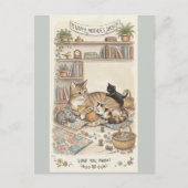 Muttertag Katze und Kätzchen Postkarte (Vorderseite)