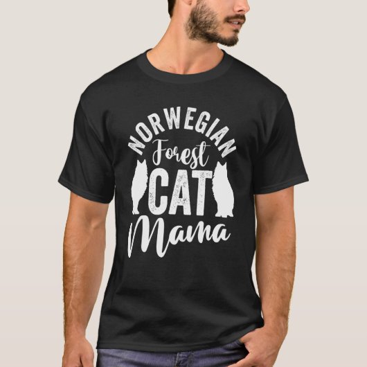 Muttertag Katzenmutter Norwegische Waldkatze Mam T-Shirt (Vorderseite)
