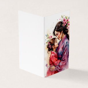 Muttertag Kimono Kunst mit floraler Embrace