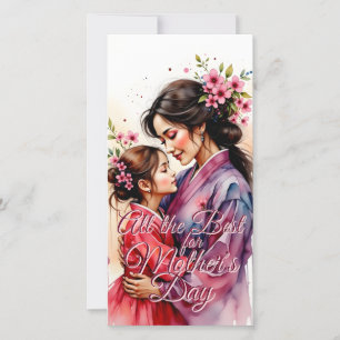 Muttertag Kimono Kunst mit floraler Embrace