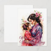 Muttertag Kimono Kunst mit floraler Embrace (Vorne/Hinten)