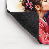 Muttertag Kimono Kunst mit floraler Embrace Mousepad (Ecke)