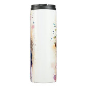 Muttertag Kimono Kunst mit floraler Embrace Thermosbecher (Rückseite)