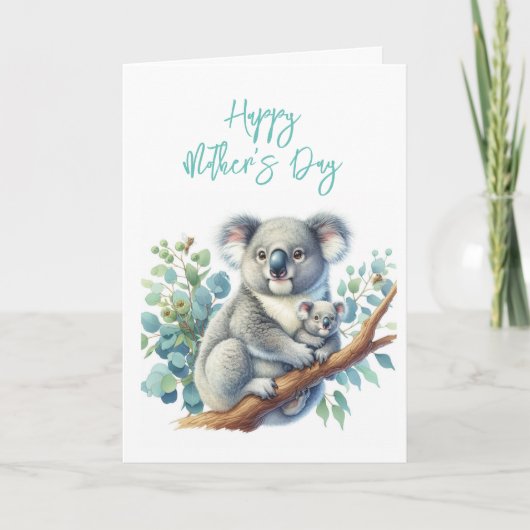 Muttertag Koala Grußkarte Dankeskarte (Vorderseite)