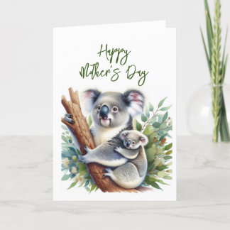 Muttertag Koala Grußkarte Dankeskarte