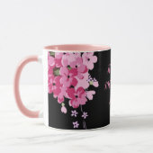 "Muttertag" kombiniert Tasse in schwarz-rosa Blume (Links)