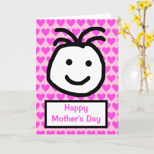 Muttertag lächeln karte (Gelbe Blume)