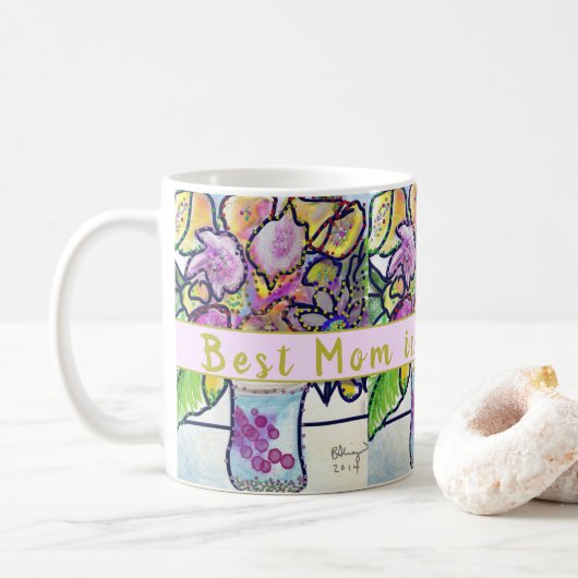 Muttertag, Leben in Liebe personalisieren Kaffeezu Kaffeetasse (Mit Donut)