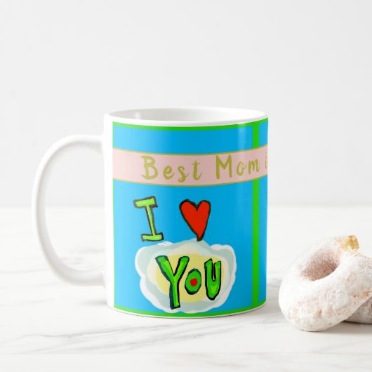 Muttertag, Leben in Liebe personalisieren Kaffeezu Kaffeetasse (Mit Donut)