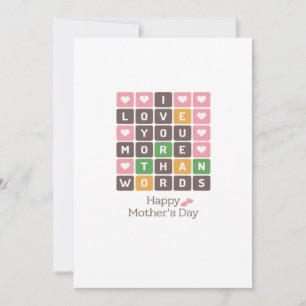 Muttertag Liebe dich mehr als Worte Herzlich Gemei Feiertagskarte