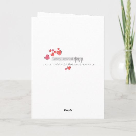 Muttertag Liebe von Goldendoodle Hund Karte (Rückseite)