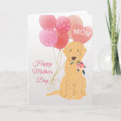 Muttertag Liebe von Goldendoodle Hund Karte (Vorderseite)