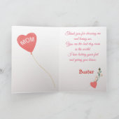 Muttertag Liebe von Goldendoodle Hund Karte (Innenseite)