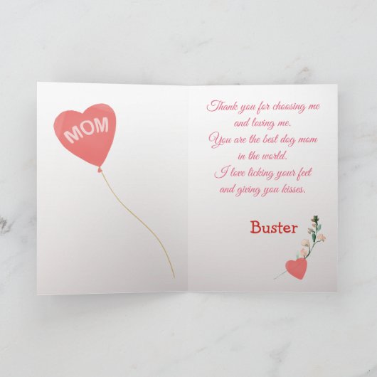 Muttertag Liebe von Goldendoodle Hund Karte (Innenseite)