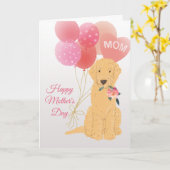 Muttertag Liebe von Goldendoodle Hund Karte (Gelbe Blume)