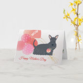 Muttertag Liebe von Ihrem schottischen Terrier Dog Karte (Gelbe Blume)