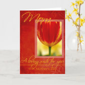 Muttertag Liebe Wünsche für Sie Tulip Design Karte (Gelbe Blume)