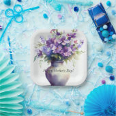 Muttertag Lila Pansy Blume Papierplatte Pappteller (Party)