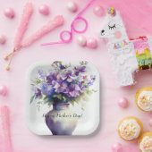 Muttertag Lila Pansy Blume Papierplatte Pappteller (Party)