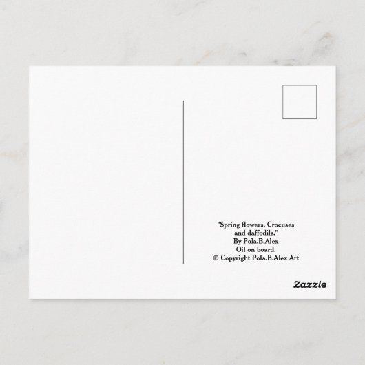 Muttertag lila Vintage Blume Malkunst Postkarte (Rückseite)