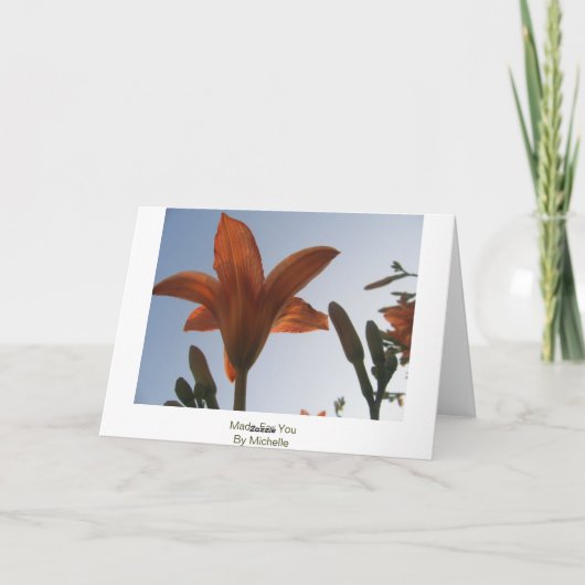 Muttertag Lilies Karte (Rückseite)