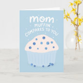 Muttertag Lustiges Süßes Blaubeer-Muffin Karte (Gelbe Blume)