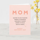 Muttertag MAMA Akronym niedliche lustige Karte (Gelbe Blume)