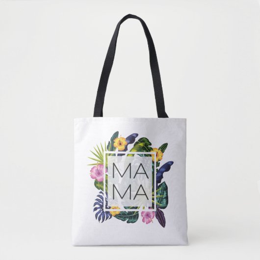 Muttertag Mama-Blume Tasche (Vorderseite)