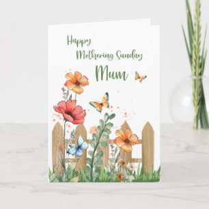 Muttertag-Mama-Blumen und Schmetterlinge Karte