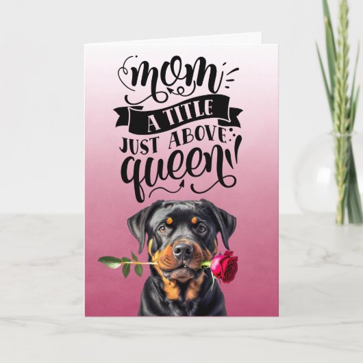Muttertag... Mama, ein Titel über einer Königin Dankeskarte (Vorderseite)