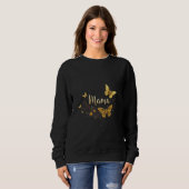Muttertag Mama Geschenk T-Shirt Gold Schmetterling Sweatshirt (Vorne ganz)