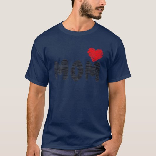 Muttertag, Mama, Herz, T-Shirt (Vorderseite)