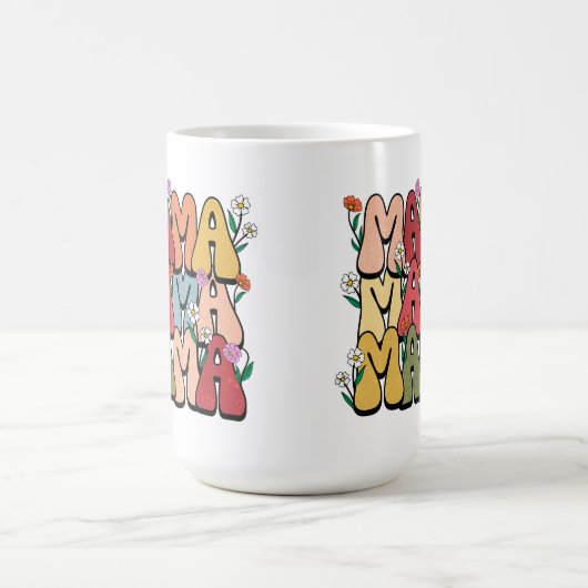 Muttertag Mama Retro Text Kaffeetasse (Mittel)