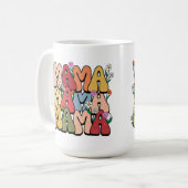 Muttertag Mama Retro Text Kaffeetasse (Vorderseite Links)
