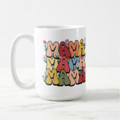 Muttertag Mama Retro Text Kaffeetasse (Links)