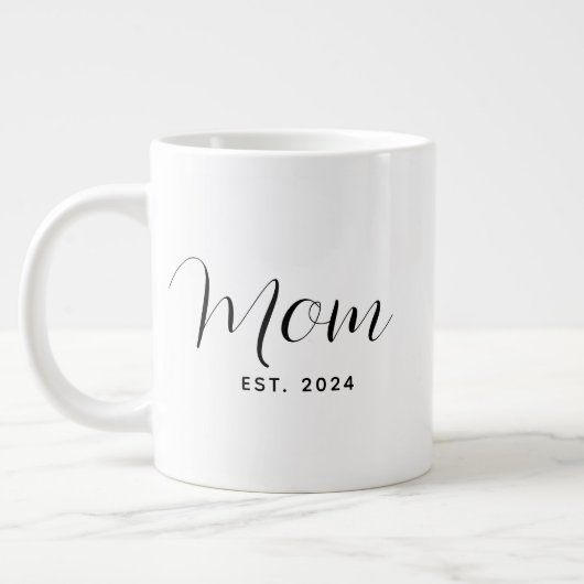Muttertag Mama Schrift Modern Jumbo-Tasse (Links)