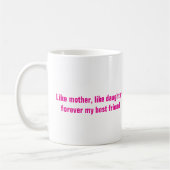 Muttertag Mama-Tochter-Geschenk Hot-Pink-Zitat Kaffeetasse (Links)