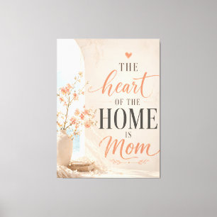 Muttertag Mama Zitat Florale Leinwand Wandkunst
