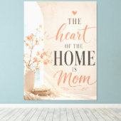 Muttertag Mama Zitat Florale Leinwand Wandkunst (Insitu (Holzboden))