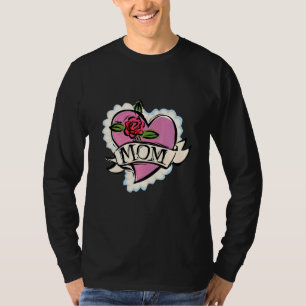 Muttertag Mami Liebe Herz mit Rose Mama T-Shirt