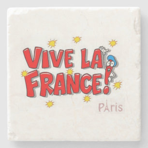 Muttertag Marble Stone Untersetzer Viva la France