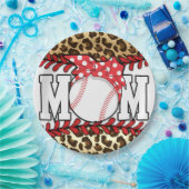 Muttertag Messy Hair Baseball Pappteller (Party)