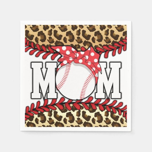 Muttertag Messy Hair Baseball Serviette (Vorderseite)