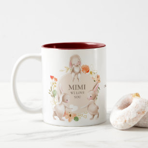 Muttertag Mimi Wir Liebe Sie Kaninchen Blume Zweifarbige Tasse