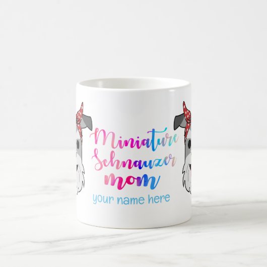 Muttertag Miniatur Schnauzer Haustier Mama Kaffeetasse (Mittel)
