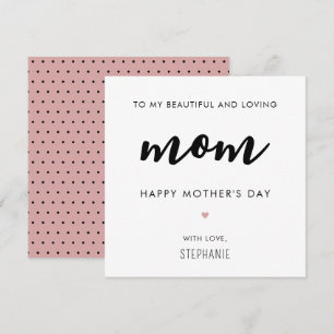 Muttertag Minimalistischer und moderner Mama Karte