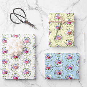 Muttertag mit Blumenstrauss Geschenkpapier Set