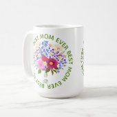 Muttertag mit Blumenstrauss Large Mug Kaffeetasse (Vorderseite Links)